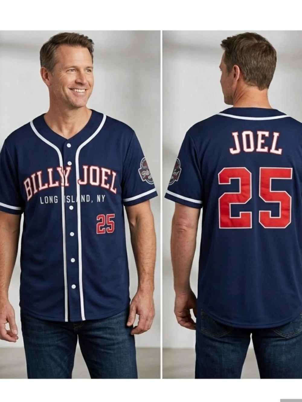 Concert Baseball Jersey Official Billy Joel Concertwear Size L - Picture 1 of 6